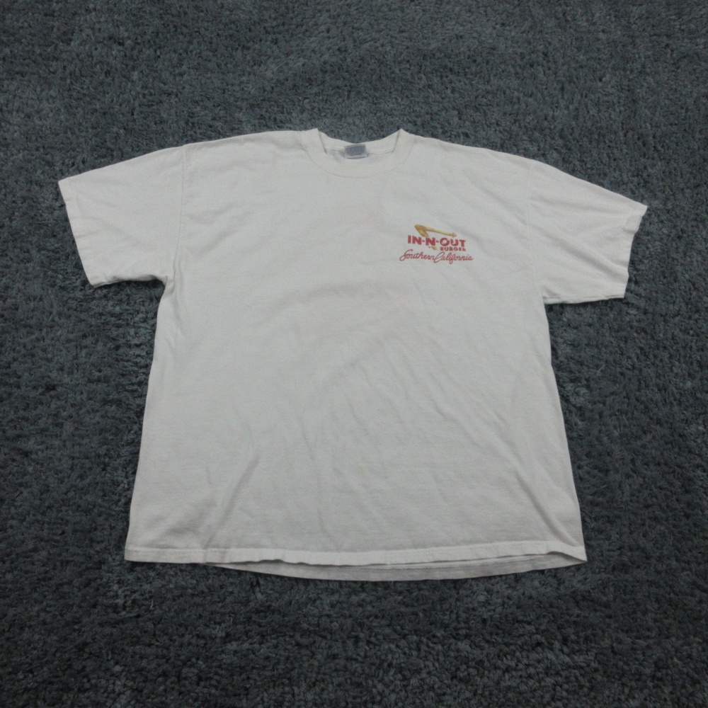 In-N-Out Burger Shirt Mens 2XL White Southern California Car Graphic Reprint